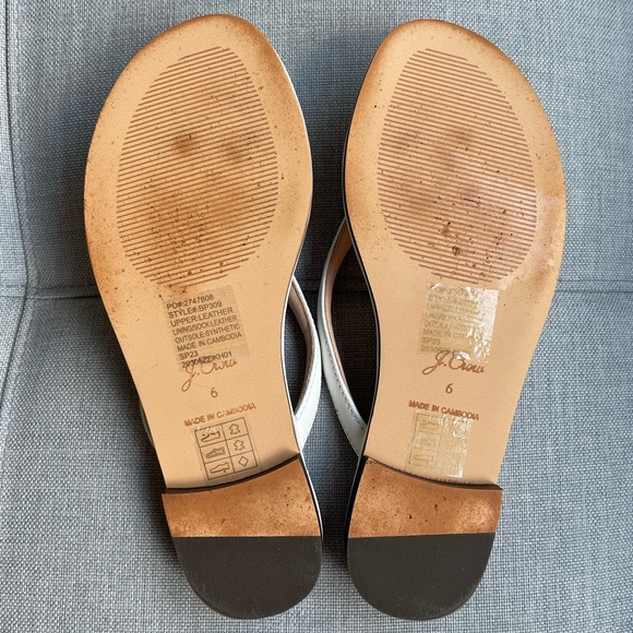J.Crew White Leather Thong Minorca Sandal/Flip Flops - Picture 8 of 10